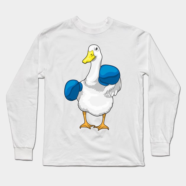 Duck Boxer Boxing gloves Boxing Long Sleeve T-Shirt by Markus Schnabel